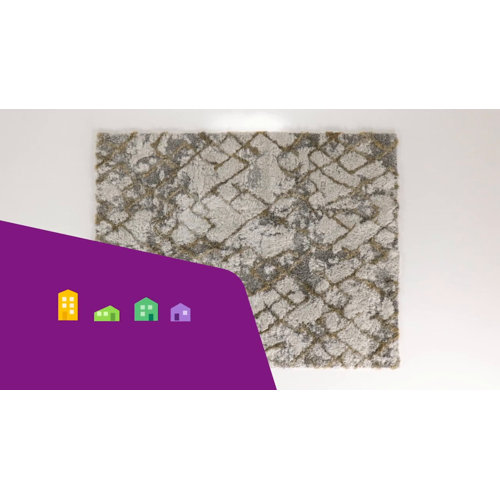 Steelside™ Cade Machine Woven / Power Loomed Performance Ivory/Gold Rug & Reviews Wayfair